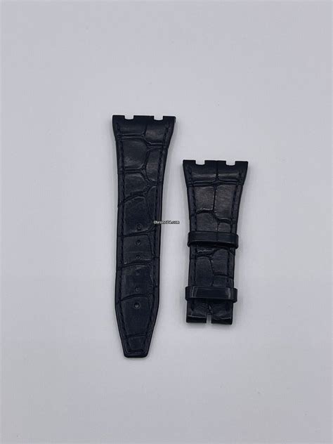 Audemars Piguet royal oak cinturino strap pelle nero .